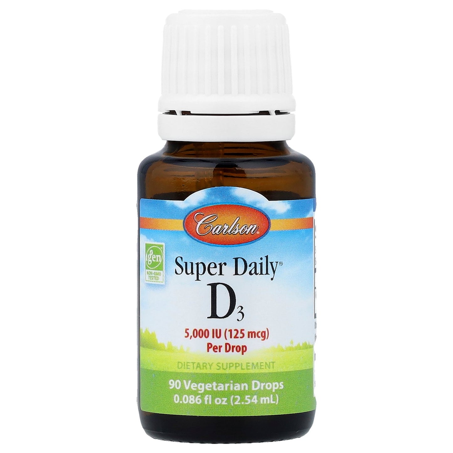 Carlson, Super Daily®, D3, 125 mcg (5,000 IU), 0.086 fl oz (2.54 ml)