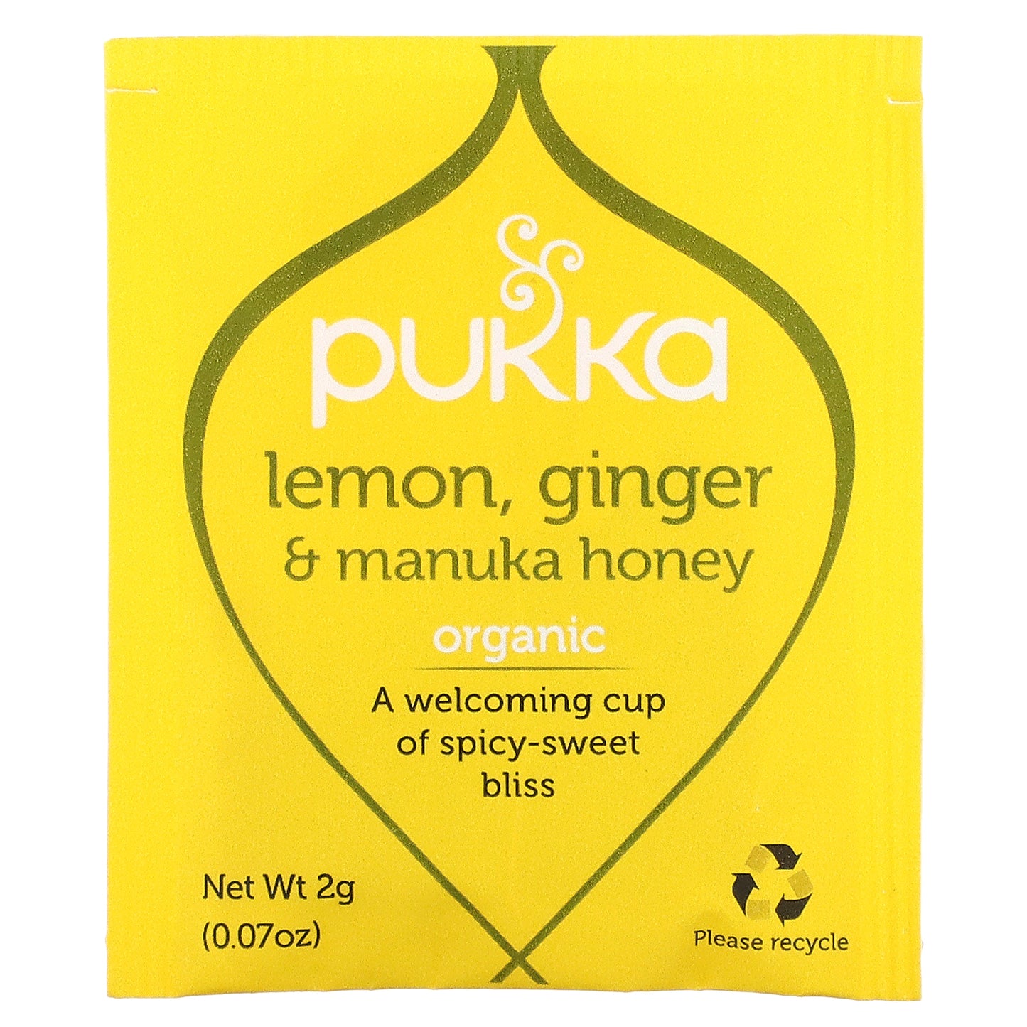 Pukka Herbs, Organic Herbal Tea, Lemon Ginger & Manuka Honey, Caffeine Free, 20 Sachets, 1.41 oz (40 g)