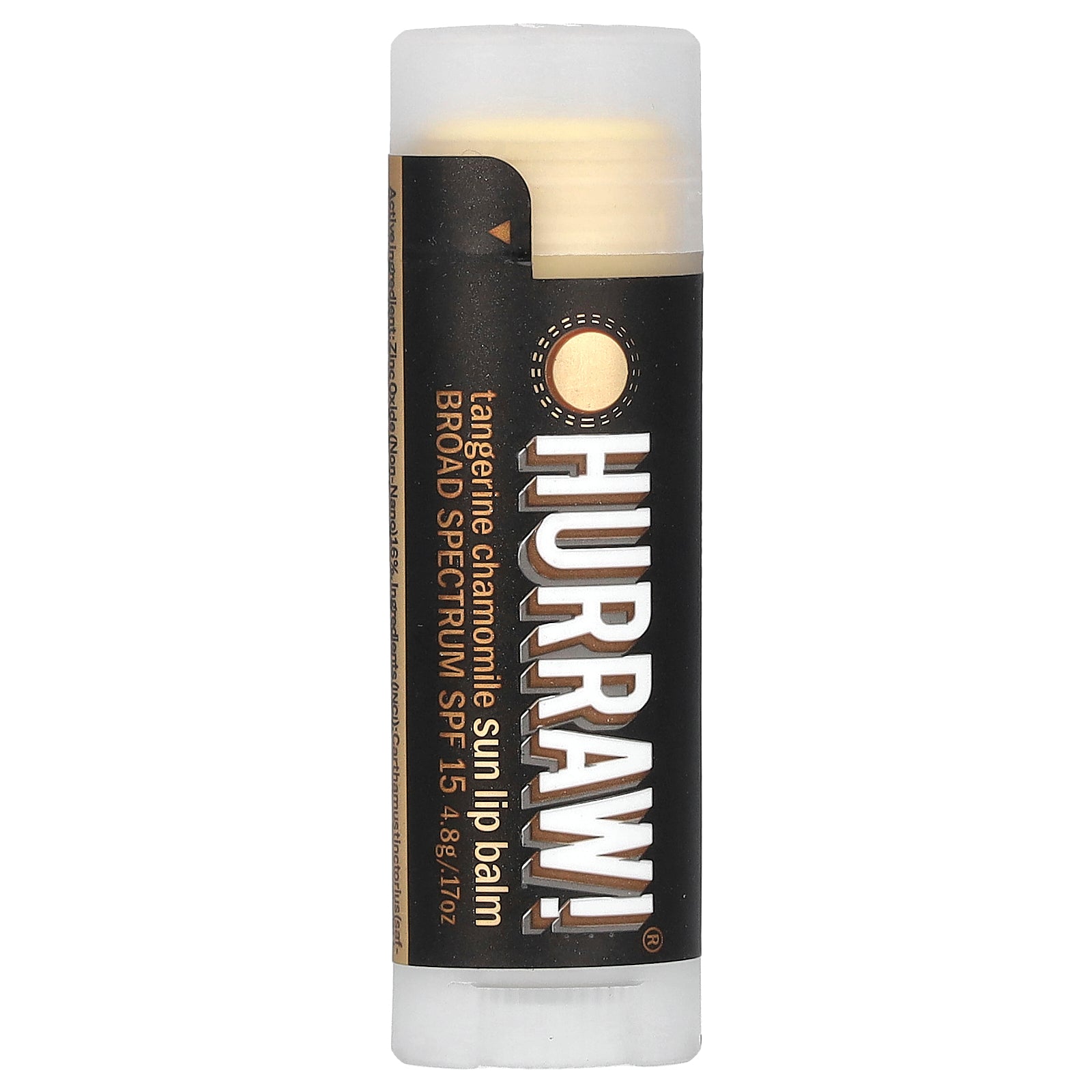 Hurraw! Balm, Sun Lip Balm, SPF 15, Tangerine Chamomile, 0.17 oz (4.8 g)
