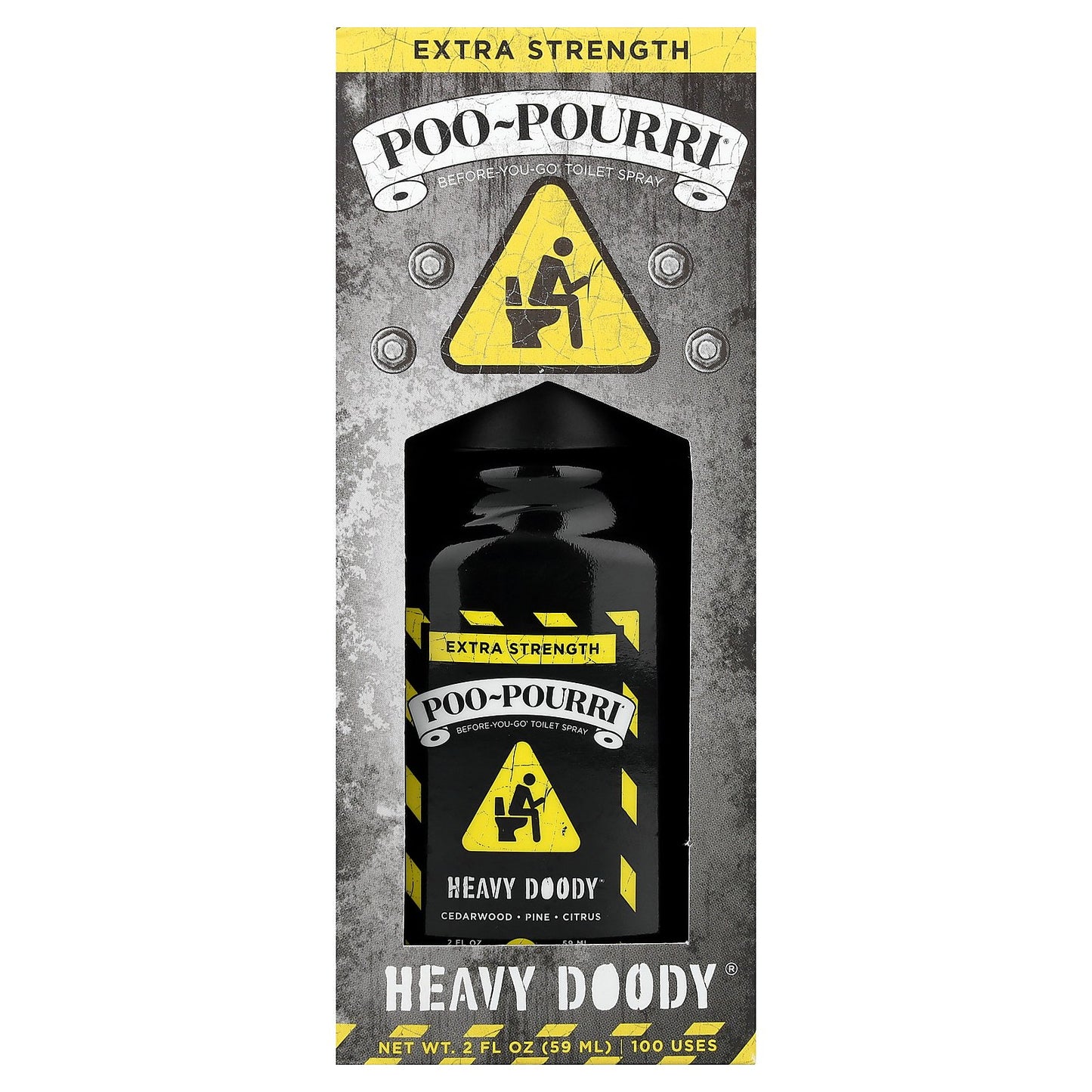 Poo-Pourri, Before-You-Go® Toilet Spray, Heavy Doody®, Cedarwood, Pine, Citrus, 2 fl oz (59 ml)