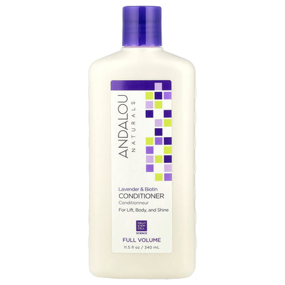 Andalou Naturals, Conditioner, Full Volume, Lavender & Biotin, 11.5 fl oz (340 ml)