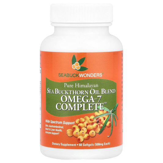 SeaBuckWonders, Omega-7 Complete™, Sea Buckthorn Oil Blend, 60 Softgels (500 mg per Softgel)