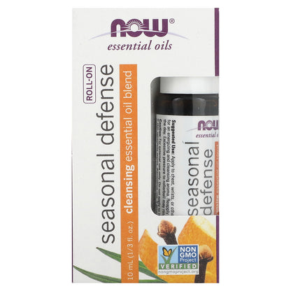 NOW Foods, Essential Oils, Seasonal Defense Roll-On, 1/3 fl oz (10 ml)
