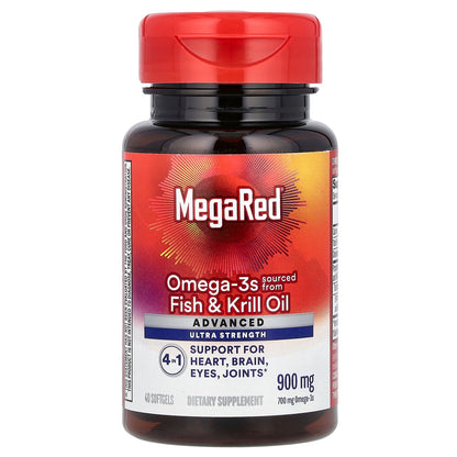 Schiff, MegaRed®, Advanced 4 In 1 Omega-3s, Ultra Strength, 900 mg, 40 Softgels