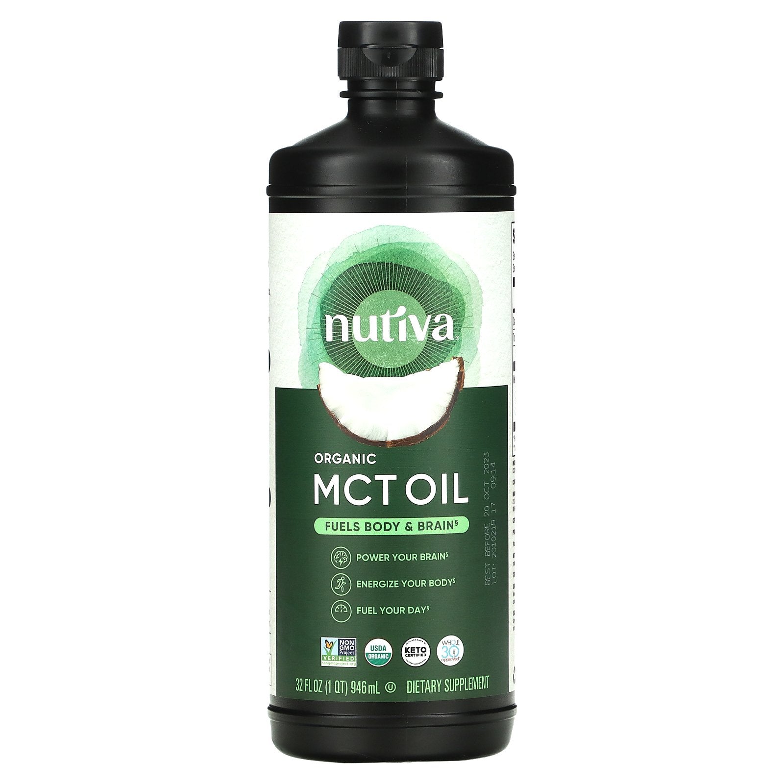 Nutiva, Organic MCT Oil, 32 fl oz (946 ml)