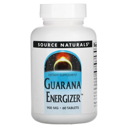 Source Naturals, Guarana Energizer, 900 mg, 60 Tablets