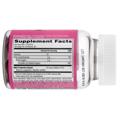 Ancient Nutrition, Kids, SBO Probiotics Gummies, Berry, 5 Billion CFU, 30 Gummies
