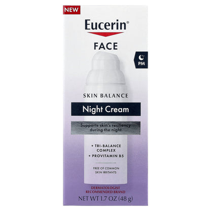 Eucerin, Face, Skin Balance, Night Cream, 1.7 oz (48 g)