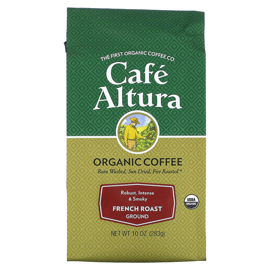 Cafe Altura, Organic Coffee, French Roast, Ground, 10 oz (283 g)