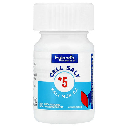 Hyland's Naturals, Cell Salt #5, Kali Mur 6X, 100 Quick-Dissolving Single Tablet