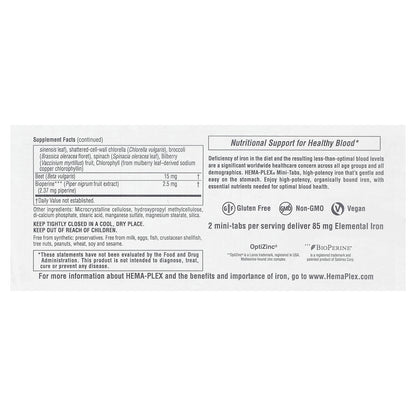 NaturesPlus, Hema-Plex, Iron with Essential Nutrients for Healthy Red Blood Cells, 60 Slow Release Mini Tabs