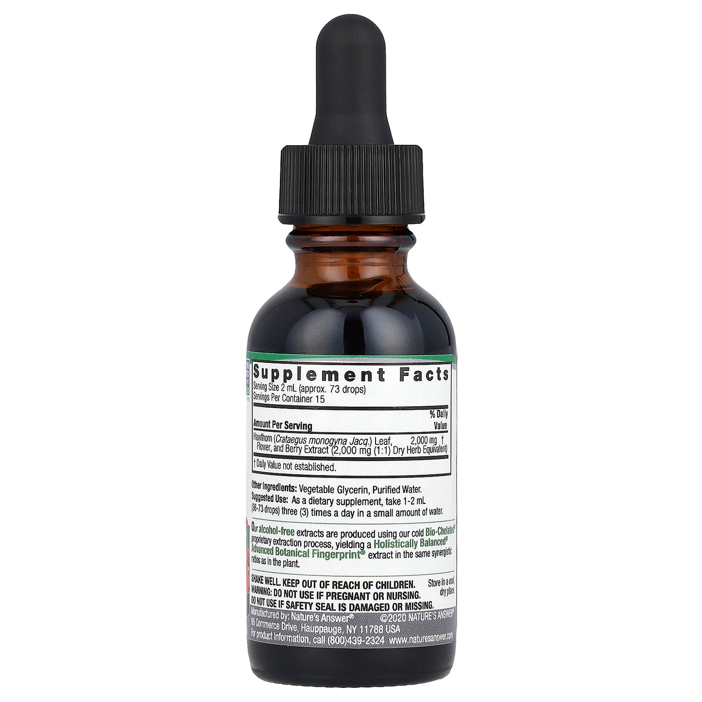 Nature's Answer, Hawthorn Berry, Fluid Extract, Alcohol-Free, 2,000 mg, 1 fl oz (30 mL)
