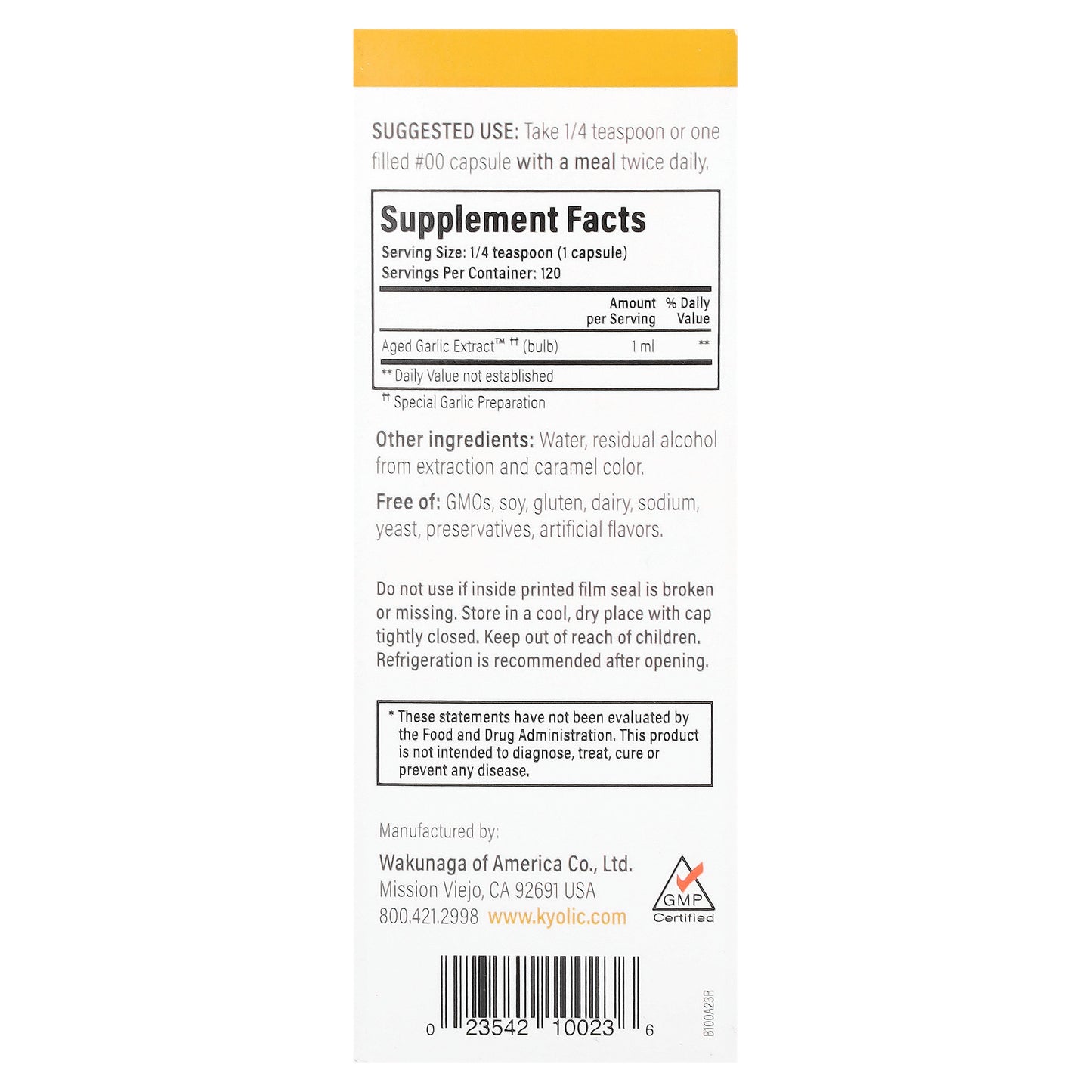 Kyolic, Aged Garlic Extract™ Liquid, 2 Bottles, 2 fl oz (60 ml) Each