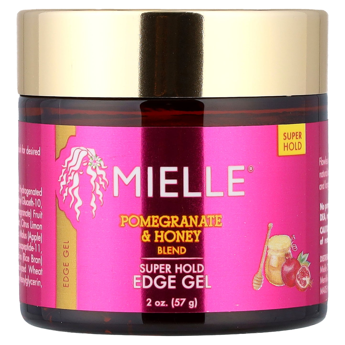 Mielle, Super Hold Edge Gel, Pomegranate & Honey Blend, 2 oz (57 g)