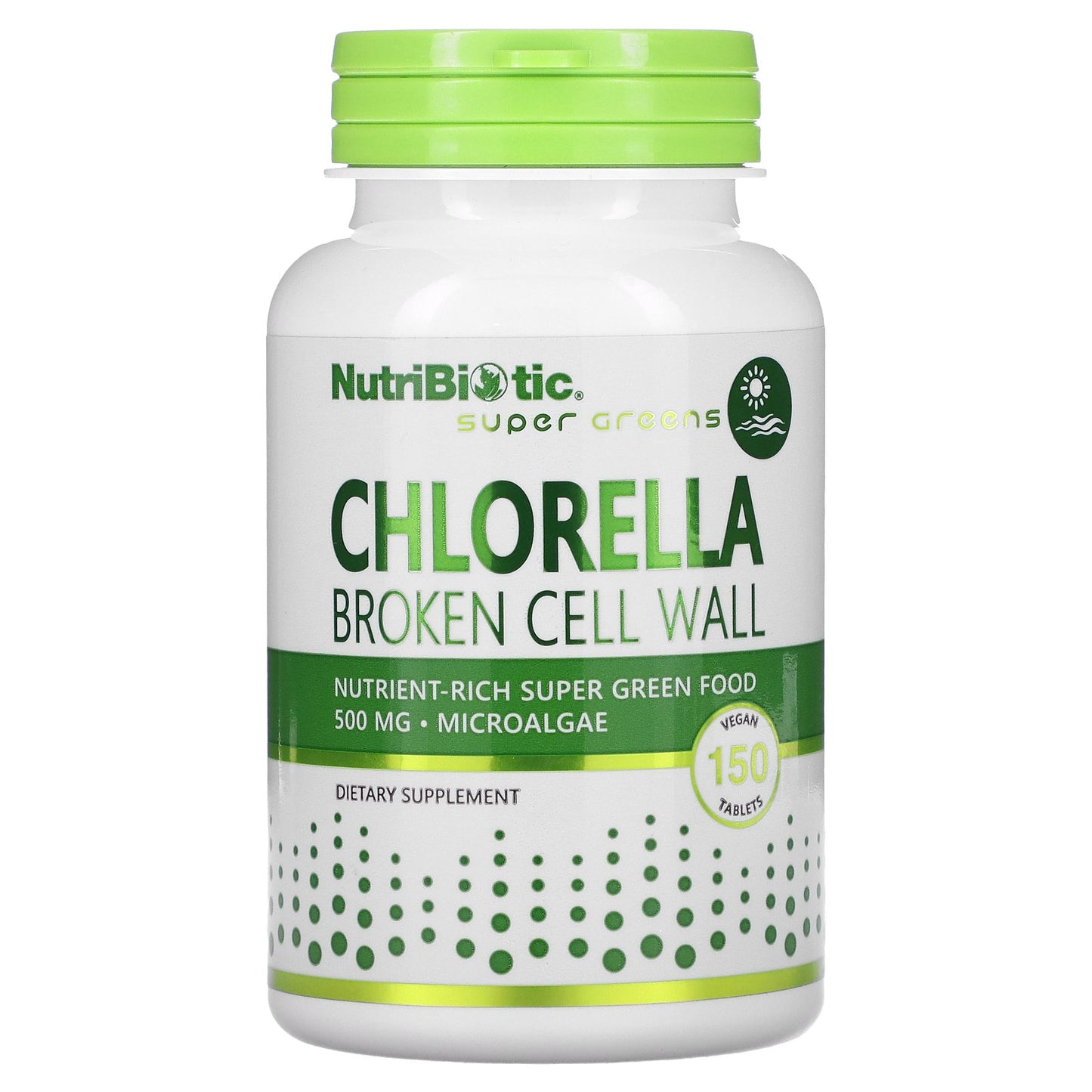 NutriBiotic, Super Greens, Chlorella, 500 mg, 150 Vegan Tablets