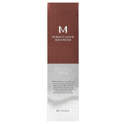 Missha, M Perfect Cover B.B Cream, SPF 42 PA+++, No. 27 Honey Beige, 1.7 fl oz (50 ml)