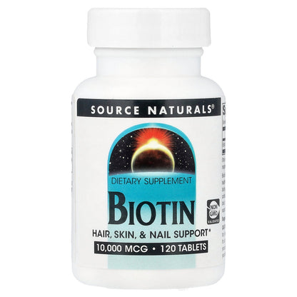 Source Naturals, Biotin, 10,000 mcg, 120 Tablets