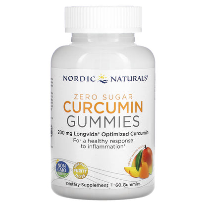 Nordic Naturals, Curcumin Gummies, Mango, 200 mg, 60 Gummies (100 mg per Gummy)