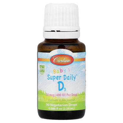 Carlson, Baby's Super Daily® D3, 0.086 fl oz (2.54 ml)