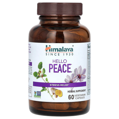 Himalaya, Hello Peace, Stress Relief, 60 Vegetarian Capsules