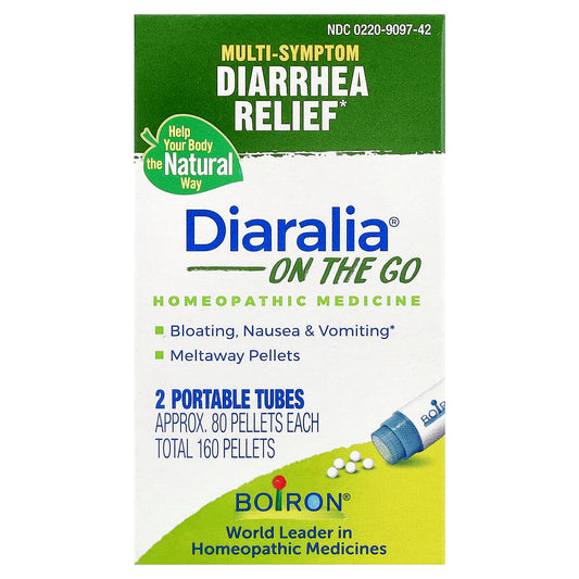 Boiron, Diaralia® On The Go, 2 Portable Tubes, Approx. 80 Pellets Each