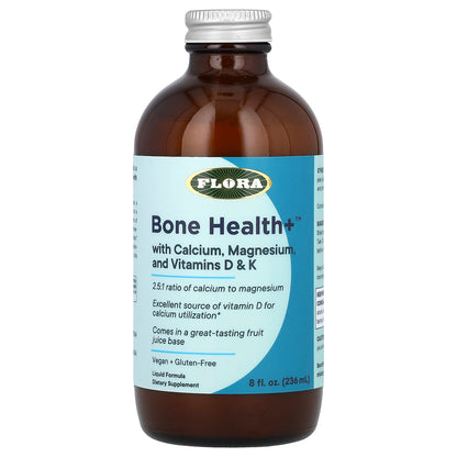 Flora, Bone Health+™ with Calcium, Magnesium, and Vitamins D & K, 8 fl oz (236 ml)