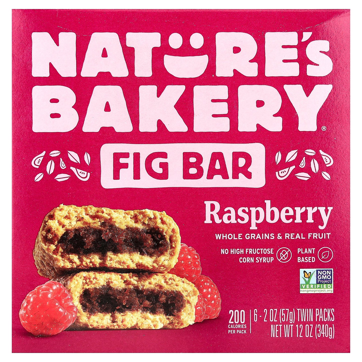 Nature's Bakery, Fig Bar, Raspberry, 6 Twin Packs, 2 oz (57 g) Each