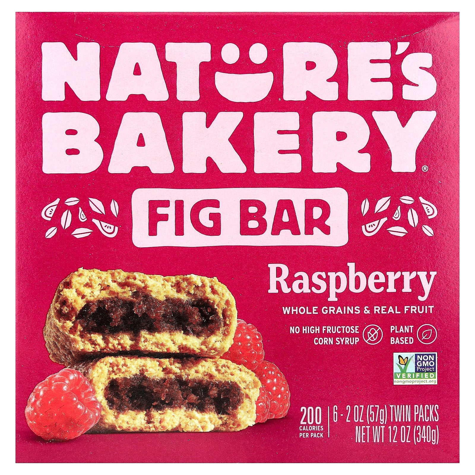 Nature's Bakery, Fig Bar, Raspberry, 6 Twin Packs, 2 oz (57 g) Each