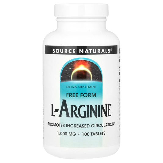 Source Naturals, L-Arginine, Free Form, 1,000 mg, 100 Tablets