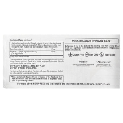 NaturesPlus, Hema-Plex®, Iron with Essential Nutrients for Healthy Red Blood Cells, 30 Slow Release Tablets