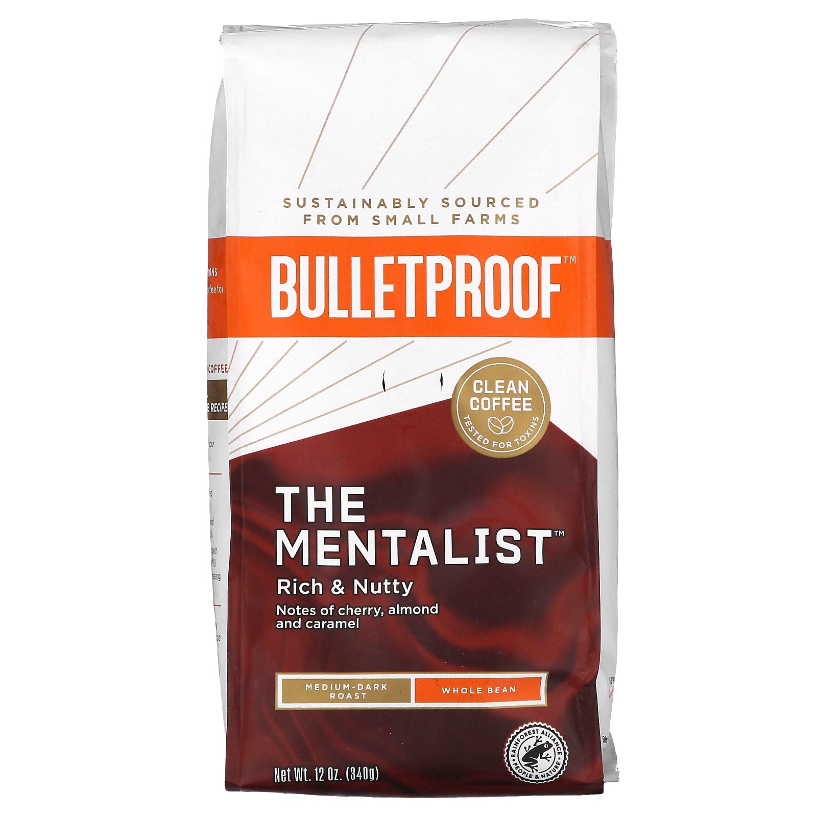 BulletProof, Coffee, The Mentalist, Whole Bean, Medium-Dark Roast, 12 oz (340 g)