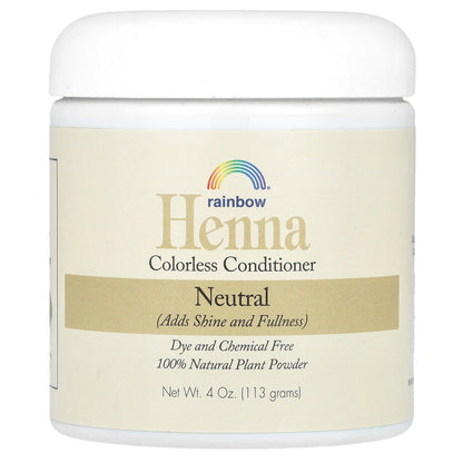 Rainbow Research, Henna, Colorless Conditioner, Neutral, 4 oz (113 g)