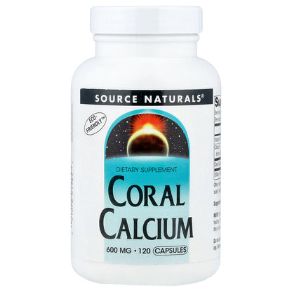 Source Naturals, Coral Calcium, 120 Capsules (600 mg per Capsule)