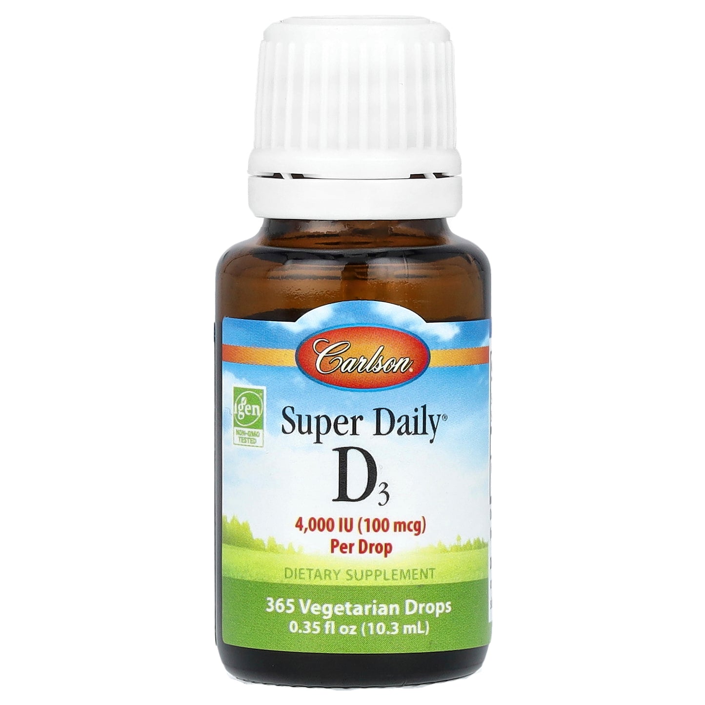 Carlson, Super Daily® D3, 100 mcg (4,000 IU), 0.35 fl oz (10.3 ml)