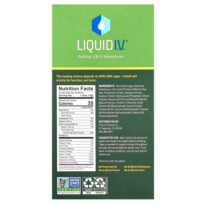 Liquid I.V., Energy Multiplier, Supercharged Energy Drink Mix, Lemon Ginger, 10 Stick Packs, 0.45 oz (13 g) Each