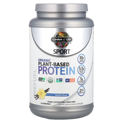 Garden of Life, Sport, Organic Plant-Based Protein, Vanilla, 1 lb 12 oz (806 g)