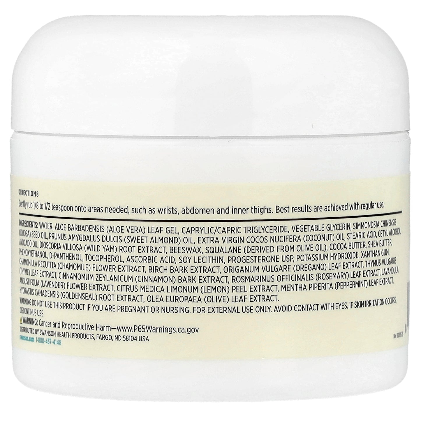 Swanson, Wild Yam Cream, 2 fl oz (59 ml)