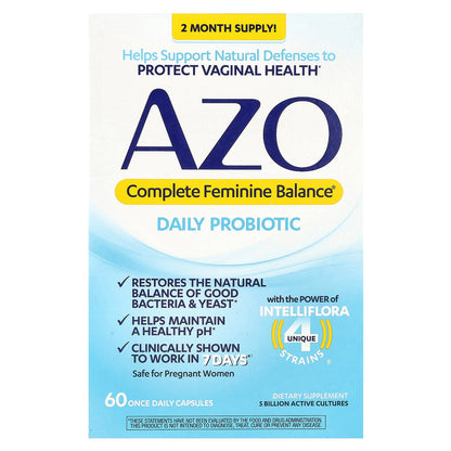 AZO, Complete Feminine Balance®, Daily Probiotic, 60 Capsules