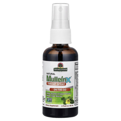 Nature's Answer, Natural MulleinX® Throat Spray, 2 fl oz (60 ml)
