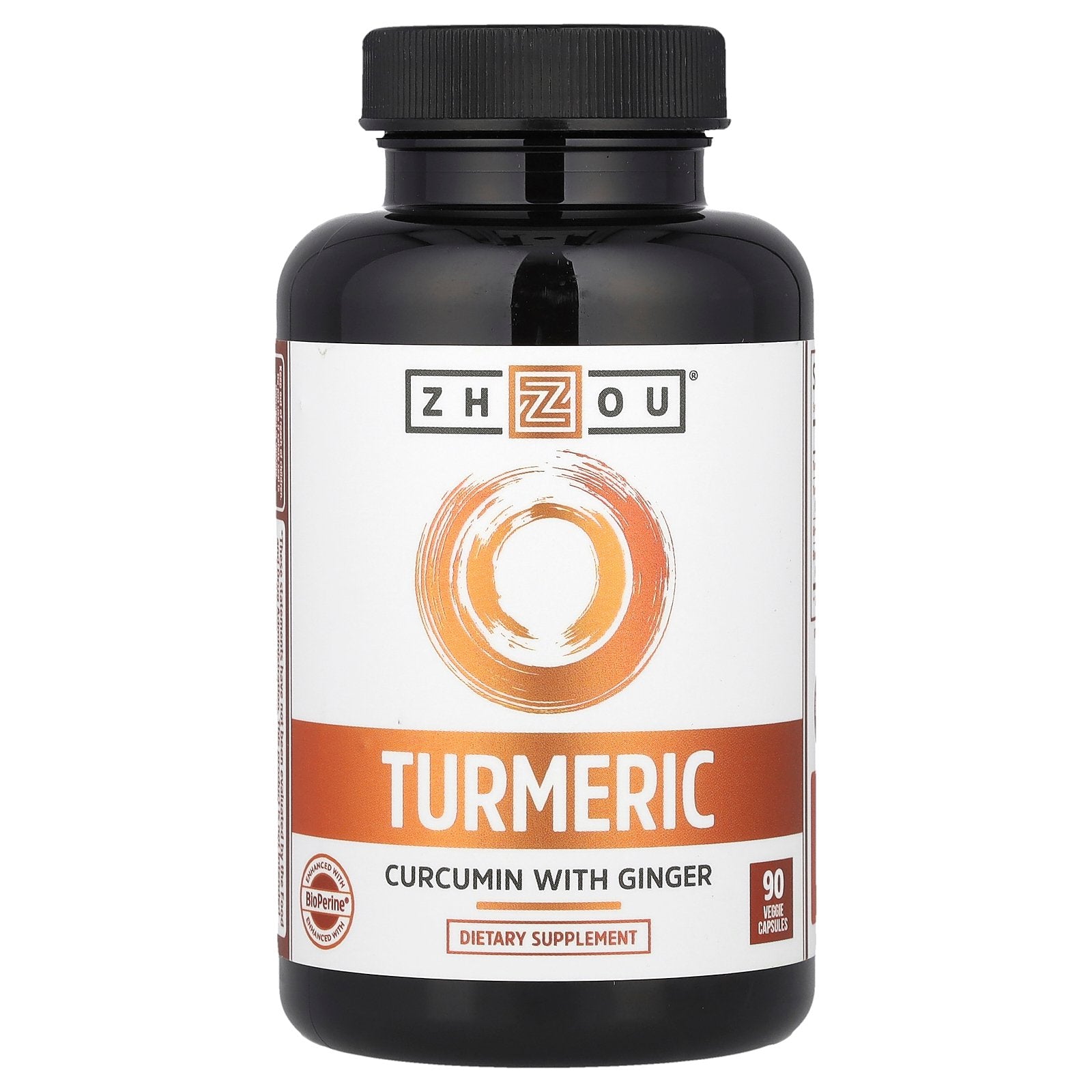 Zhou Nutrition, Turmeric, Curcumin with Ginger, 90 Veggie Capsules