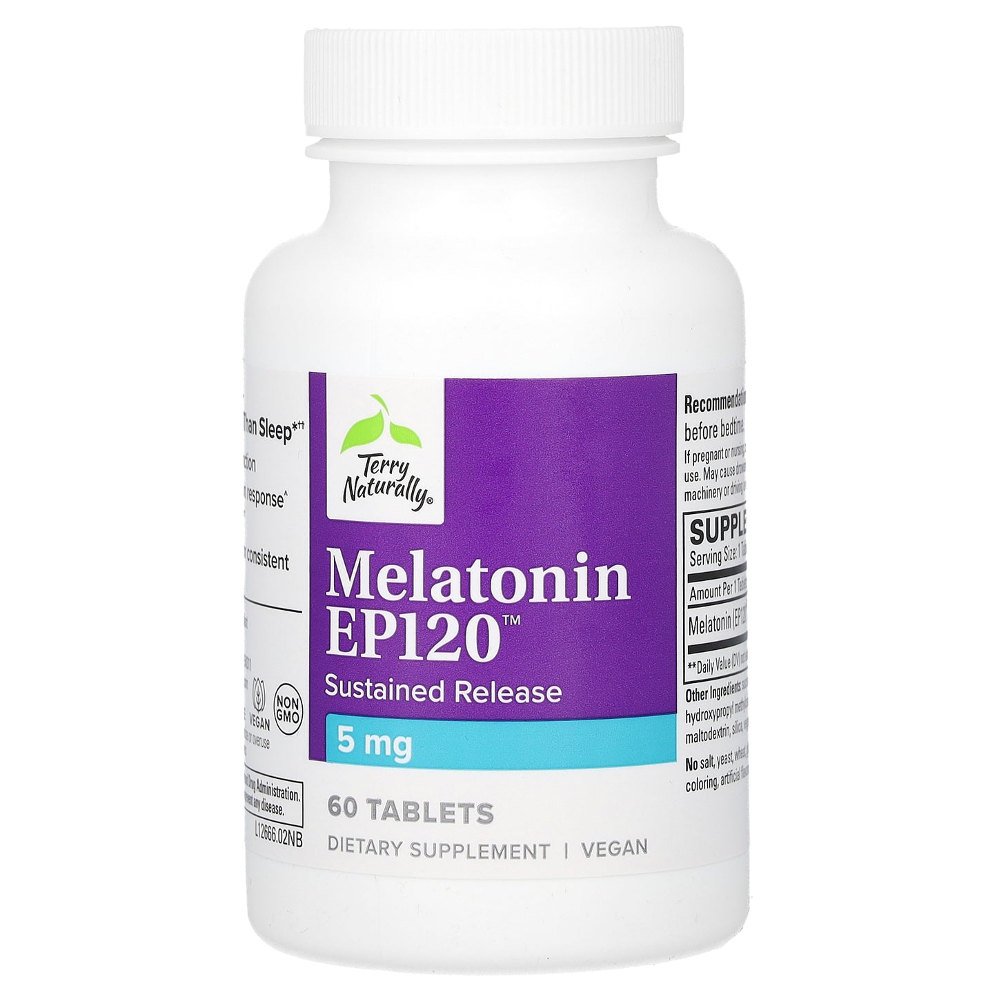 Terry Naturally, Melatonin EP120, 5 mg, 60 Tablets