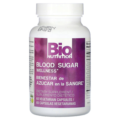 Bio Nutrition, Blood Sugar Wellness, 60 Vegetarian Capsules