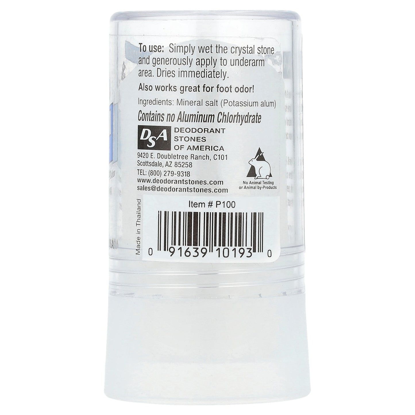 Thai Deodorant Stone, Pure & Natural, Crystal Deodorant Stone™, Unscented, 4.25 oz (120 g)