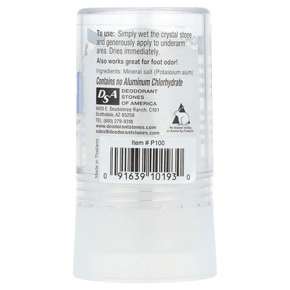 Thai Deodorant Stone, Pure & Natural, Crystal Deodorant Stone™, Unscented, 4.25 oz (120 g)