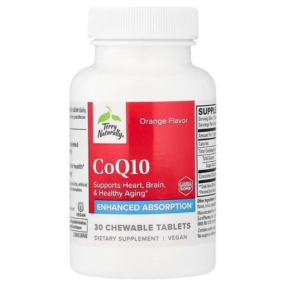 Terry Naturally, CoQ10, Orange, 30 Chewable Tablets (100 mg per Tablet)