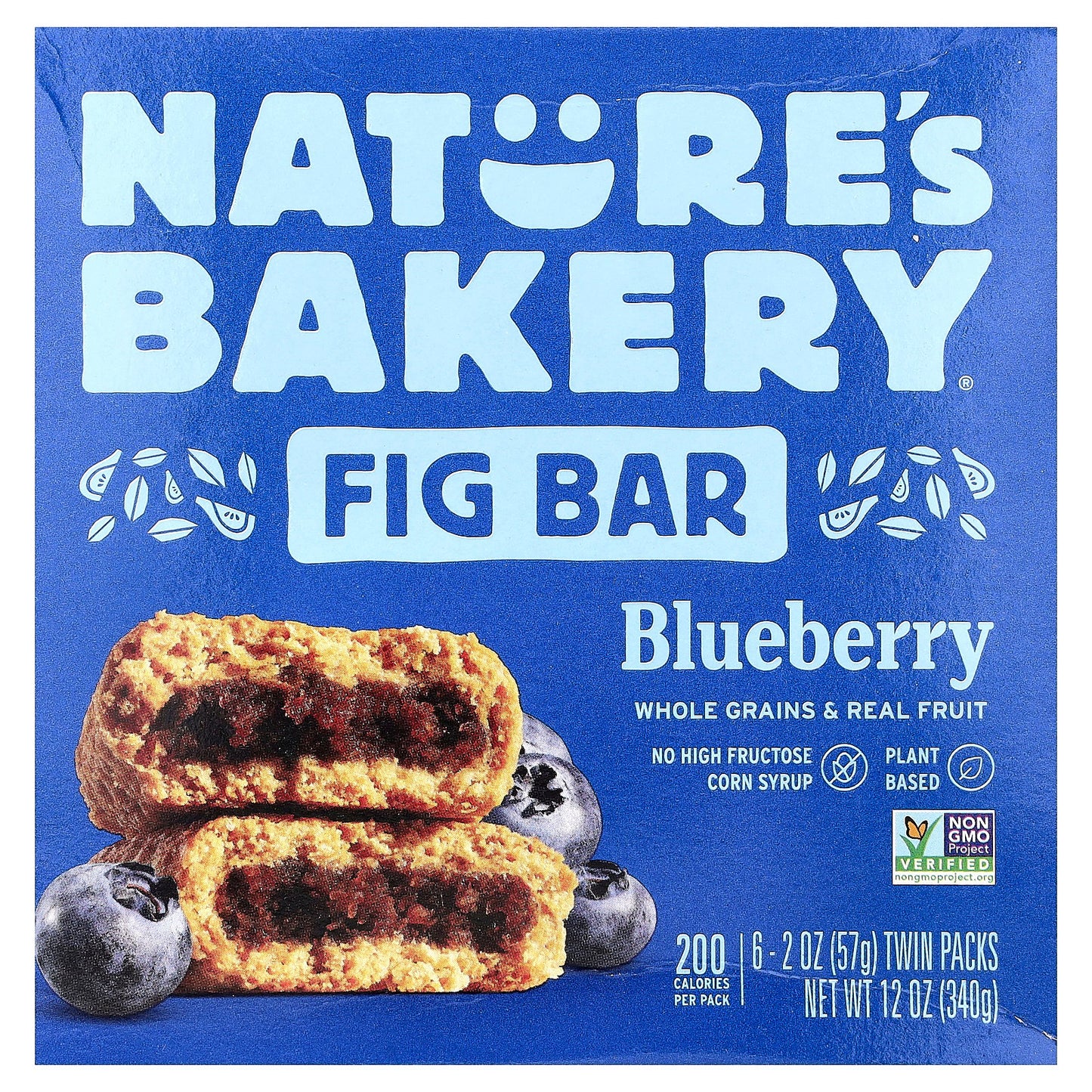 Nature's Bakery, Fig Bar, Blueberry, 6 Twin Packs, 2 oz (57 g) Each