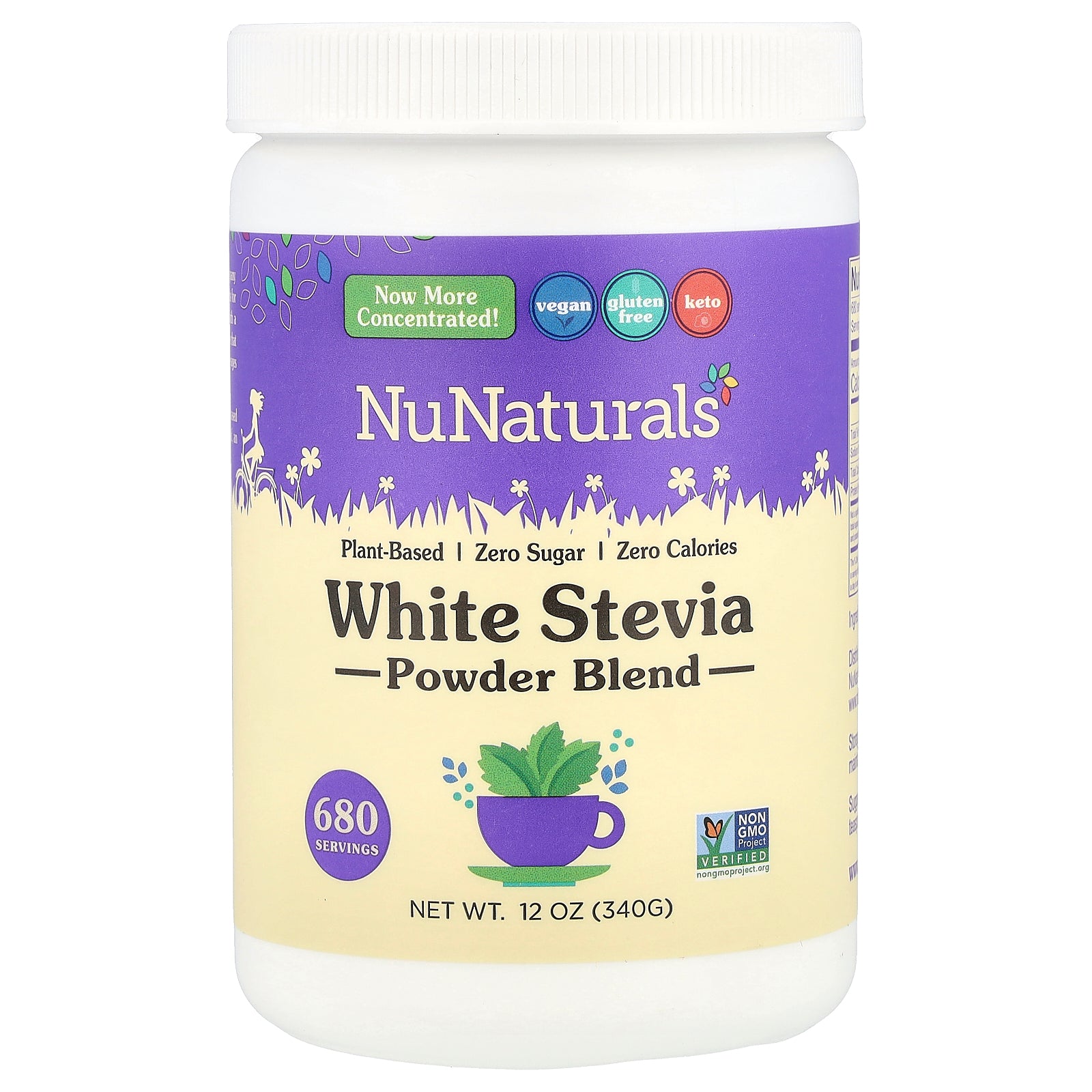 NuNaturals, White Stevia Powder Blend, 12 oz (340 g)