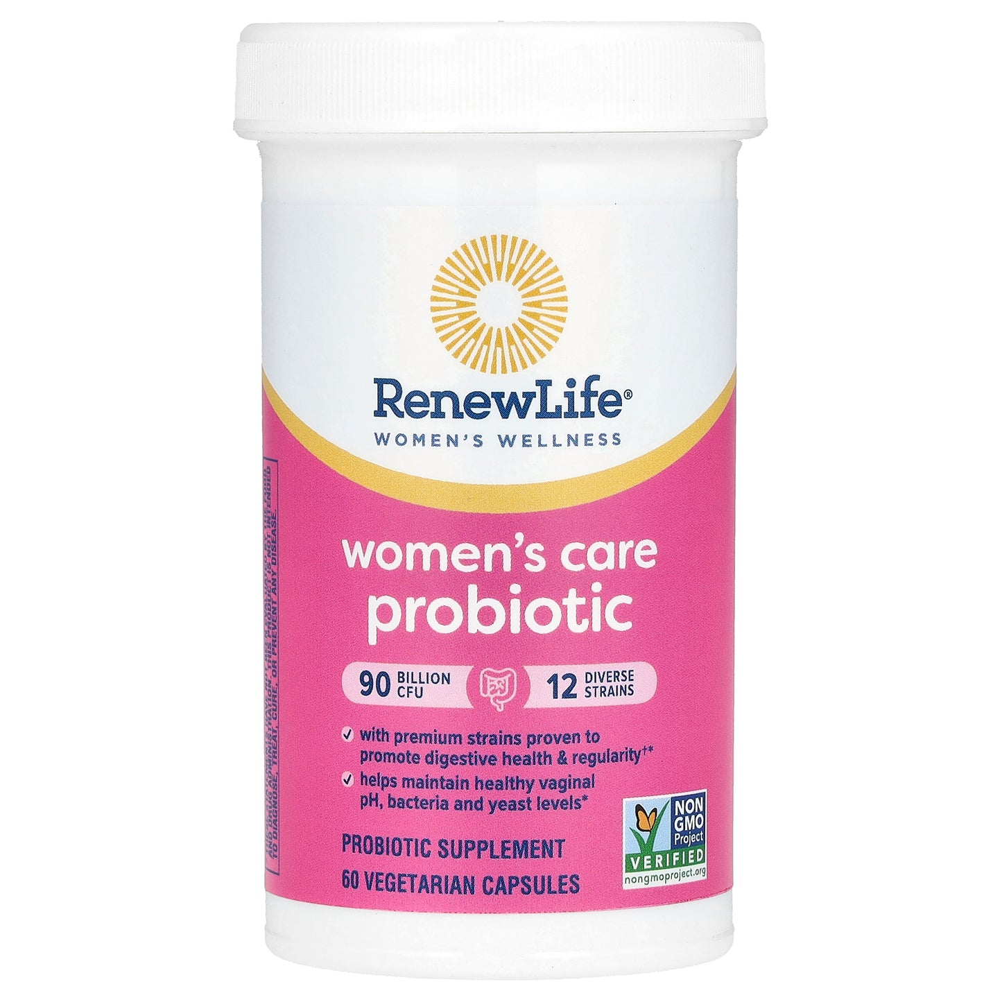 Renew Life, Women's Wellness, Women's Care Probiotic, 90 Billion CFU, 60 Vegetarian Capsules