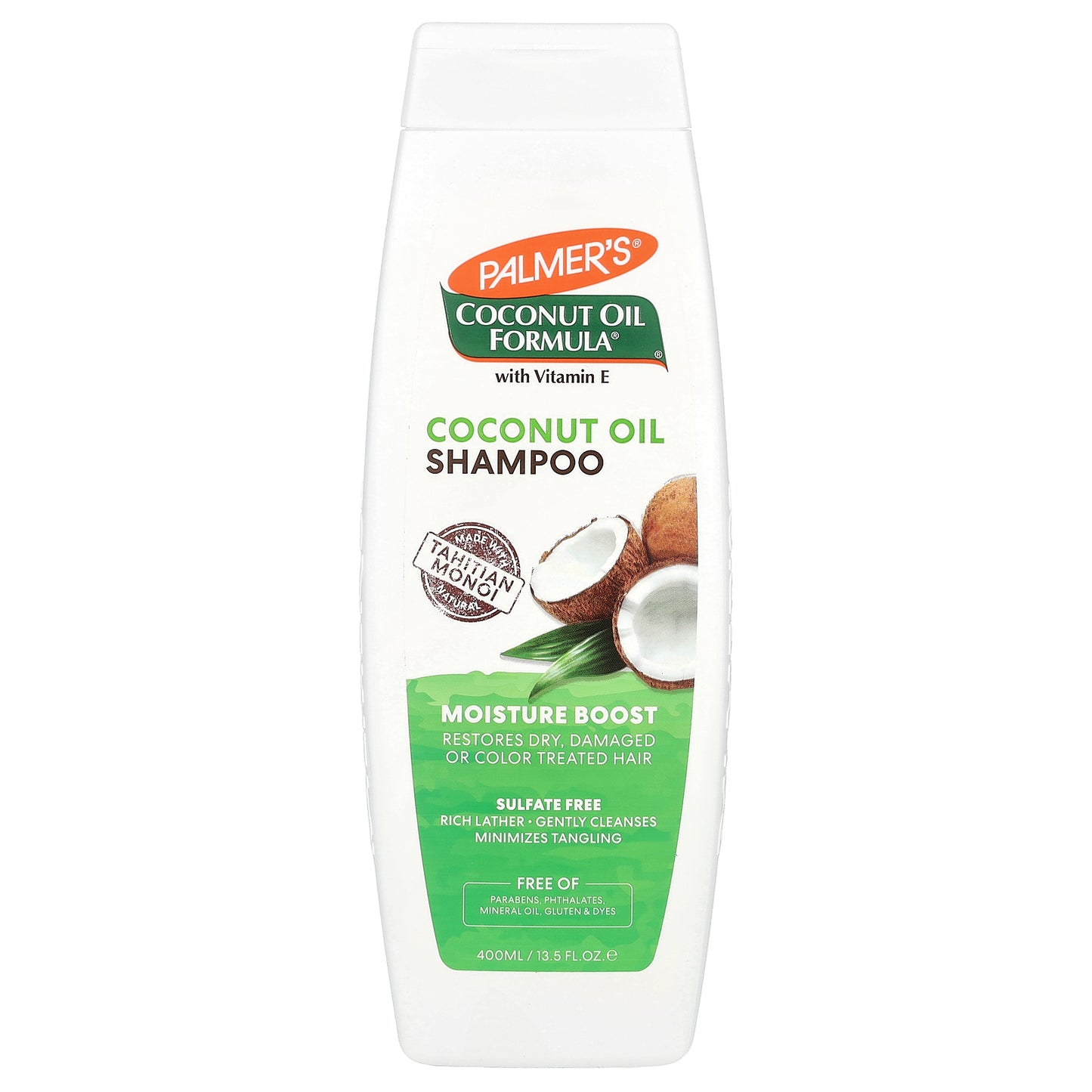 Palmer's, Coconut Oil Formula® with Vitamin E, Coconut Oil Shampoo, Moisture Boost, Dry, Damaged or Color Treated Hair, 13.5 fl oz (400 ml)