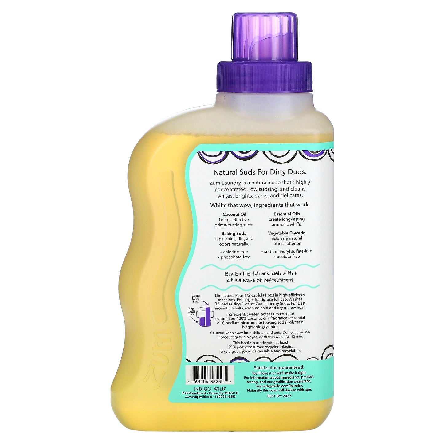 ZUM, Laundry Soap, Sea Salt, 32 fl oz (0.94 l)